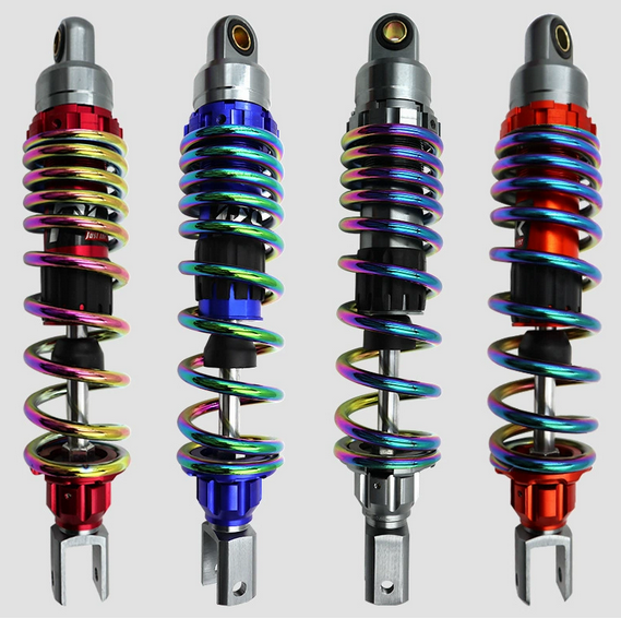 摩托车电摩后减震器改装福喜鬼火BWS劲战32cm内置气囊幻彩后减震