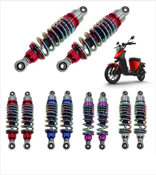 摩托车改装减震器电动车后减震265MM圆口后减震 烧钛氮气后减震