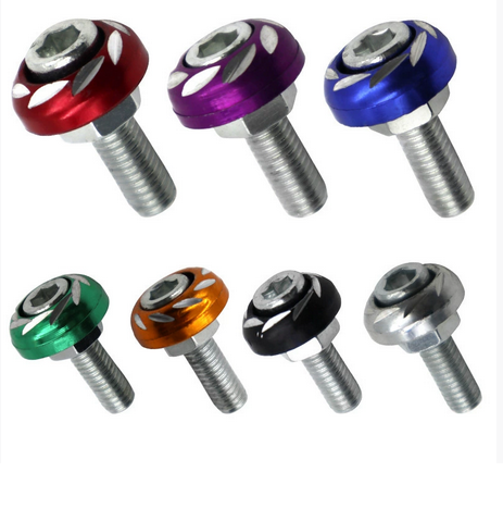 摩托车配件6MM彩色螺丝车牌螺丝装饰摩托车螺丝帽电动车彩色螺丝