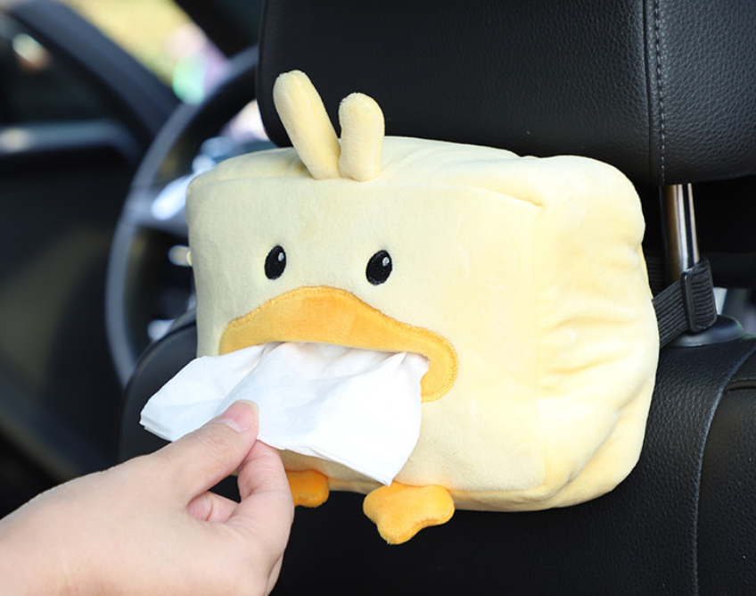 车载纸巾盒车用挂式汽车内扶手箱遮阳板卫生抽纸盒卡通可爱纸巾套