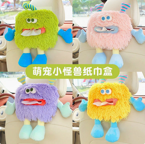 车载森林系列纸巾盒挂式创意车用抽纸盒纸巾挂袋卡通汽车内饰用品